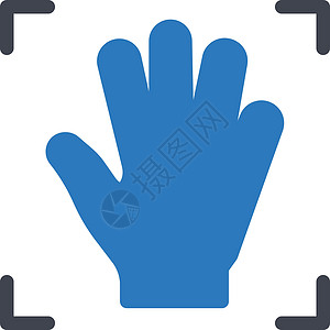 手掌标识拇指技术手指网络棕榈插图验证安全背景图片