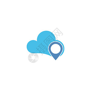 Cloud 图标徽标插图设计模板技术卡通片网站标识电脑天空数据按钮气候蓝色薄的高清图片素材