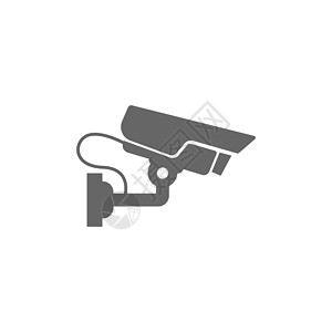 车载视频监控Ch闭路电视图标平板设计插图模板视频技术犯罪隐私间谍警察警告控制监控危险插画