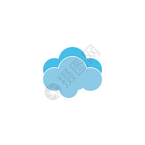 Cloud 图标徽标插图设计模板网站贮存商业天气数据托管收藏技术蓝色网络气候高清图片素材