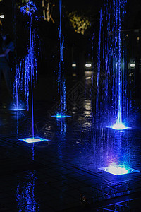 喷泉照明图像背景图片