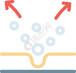 蒸发艺术水分化妆品皮肤卫生线条笔画液体保健插图高清图片