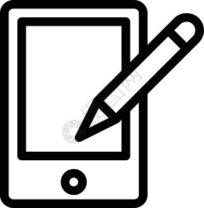 黑白电话编辑器标签白色网站记事本铅笔电话工具插图互联网学习插画