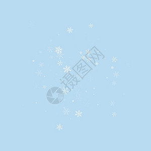 圣诞故事雪瀑布覆盖的圣诞节背景 精华故事雪片墙纸薄片雪花辉光浅蓝色宝石新年正方形设计图片