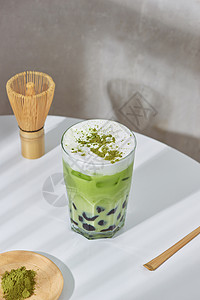 冰镇绿茶健康新鲜的高清图片