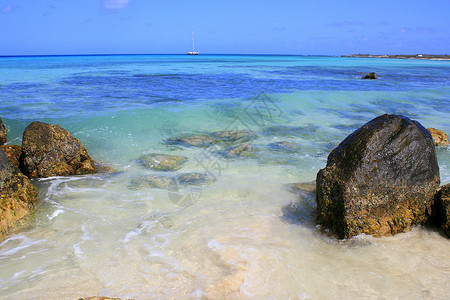 巴哈马群岛晴朗的天空摄影高清图片
