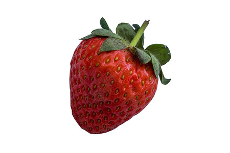 在白色背景上被孤立的美味草莓水果红色背景图片