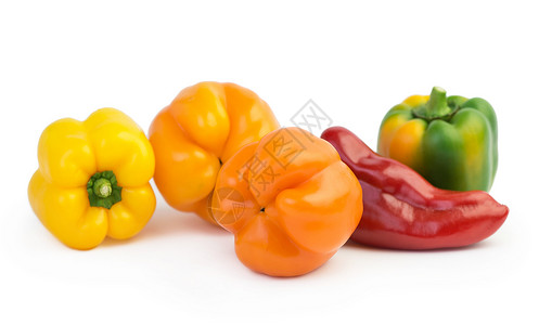 黄色甜椒蔬菜红色的高清图片