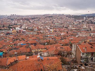 土耳其首都安卡拉的景象 从上面的城堡高清图片
