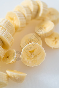 切片香蕉水果热带背景图片
