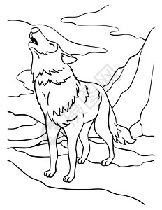 犬嵴绘画填色本图片素材