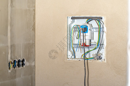 建造家庭住宅的电电总机接通器木板维修工人控制自动化电工服务电路力量活力电压高清图片素材