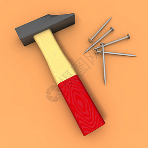 依靠自己文章锤子和钉钉金属插图指甲描写木头文章袖子工具背景