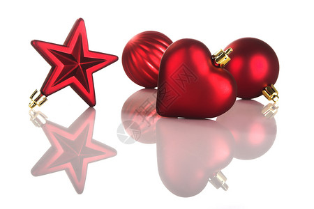 红色星星光效圣诞节装饰品庆典派对庆祝星星地球季节性伴侣传统玩具假期背景