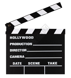 电影板生产白色电影拍摄黑色相机宏观背景图片