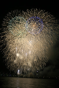 烟花节节日假期天空烟火新年庆典作品反射展示派对背景图片