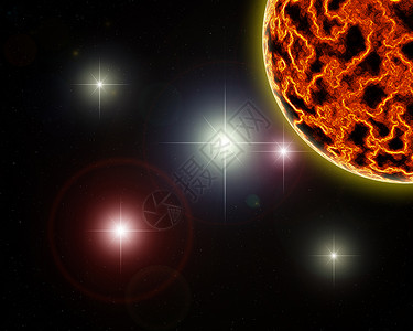 空间世界宇宙恒星星星天空红色背景图片