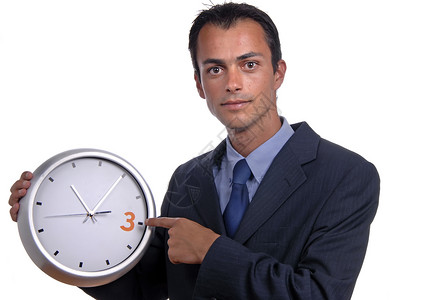 钟白色商务公司工作时间市场小时手表职业套装背景图片