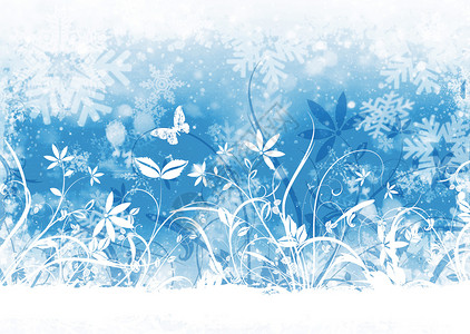 冬季花粉l天气昆虫插图天空季节假期艺术雪花蝴蝶薄片背景图片