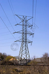 高功电线网络线路危险场地电力植物电压金属通讯环境背景图片
