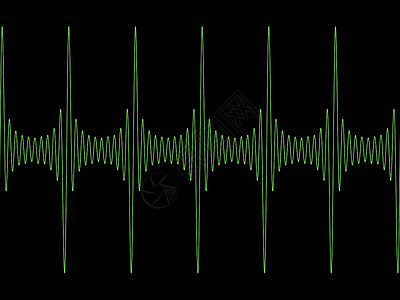 声音分贝绿色调制正弦波背景