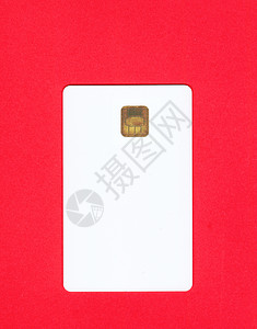 卡片金融信用芯片白色商业银行业红色背景图片