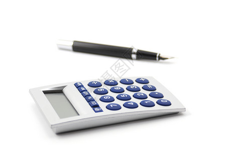 计算器白色办公室会计商业经济金融数学背景图片