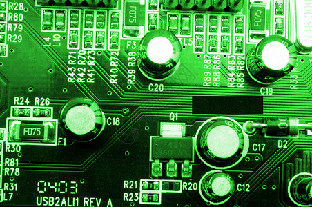 高高科技计算机设备电子力量母板绿色处理器墙纸芯片科学边框技术背景图片