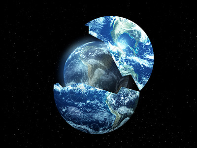空间裂缝旧地球新地球轨道黑色裂缝天空世界概念诞生气氛天文学行星背景