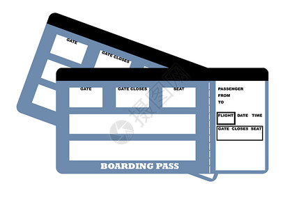 门票代金券两张空白机票文档假期乘客优惠券蓝色运输闲暇空气世界门票背景