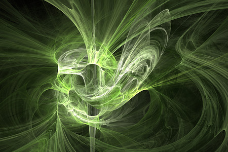 分形螺旋曲线绘图活力绿色黑色数字计算机未来派波浪背景图片