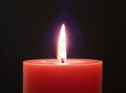蜡烛红色假期火焰黑色背景图片