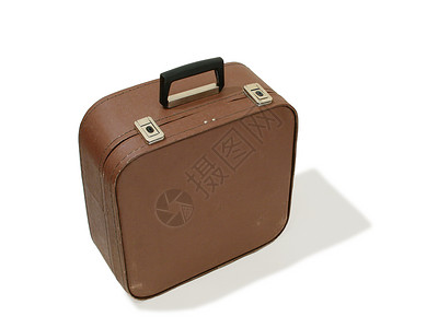 旧手提箱航程案件公文包棕色观光服装袋行李旅行背景图片