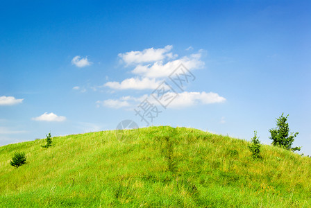 饱和绿山背景图片