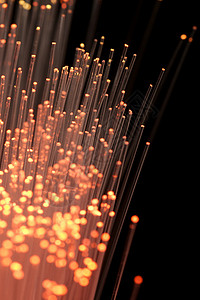 透明光纤素材光纤互联网金属电话光子光学工程技术电子蓝色纤维背景
