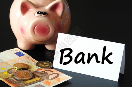 养猪银行现金兴趣库存信用商业金融订金黑色笔记股票图片素材