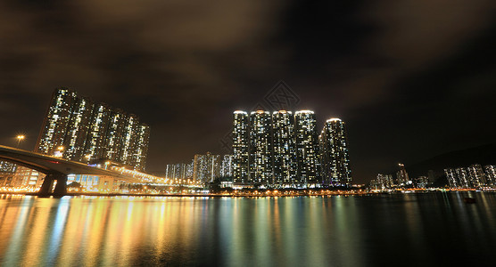 晚上在香港运输交通生活运动场景汽车旅行景观街道蓝色家高清图片素材