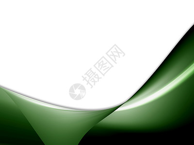 绿色曲线波浪绿光插图曲线亮度广告射线公司波浪白色黑色概念背景
