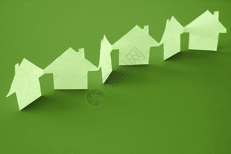绿色折纸箭头房地产财富绿色账单财产邻居建筑学城市房屋团队建筑师背景