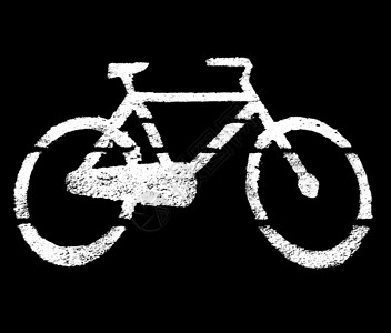 自行车车车道白色黑色交通运输模版过境背景图片