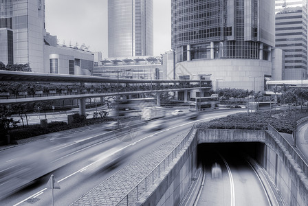 现代城市的交通地平线速度市中心首都场景玻璃运输驾驶街道建筑学岗高清图片素材