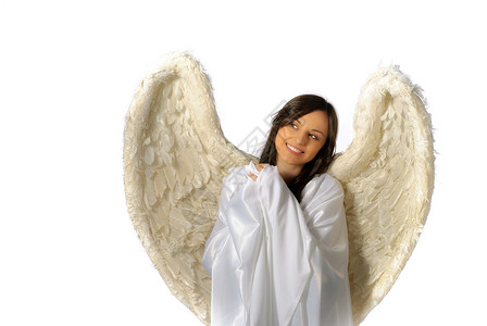 天使女孩肖像背景图片