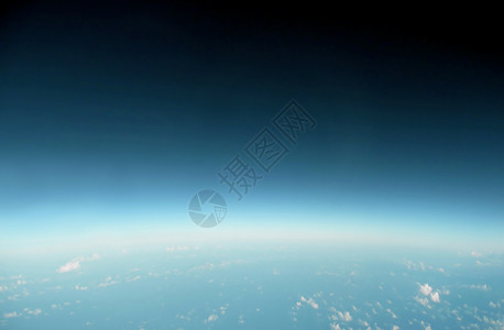 地球辐射蓝色地平面背景