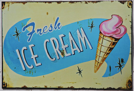 旧的冰淇淋标志背景图片