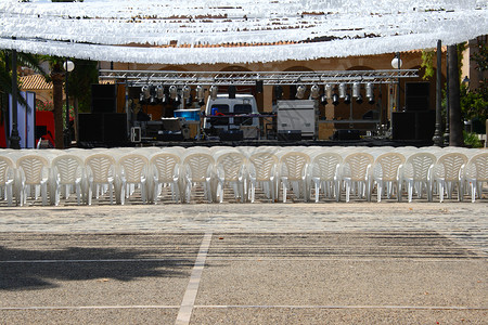 波多花粉广场 准备在节庆时间背景图片