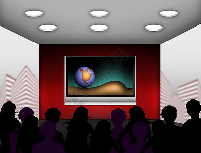 体感交互媒体室电子房间国际身体电视天花板研讨会程序民众观众背景