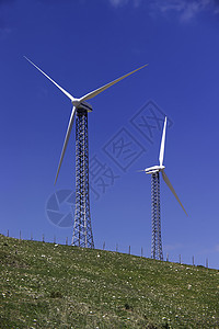 电机动态素材伊塔利 西西里 弗朗科丰特卡塔尼亚省 农村 叶子能源涡轮机电机环境行星旋转气氛绿色技术翅膀蓝色涡轮背景
