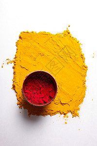 印度坚果和罗兰红色崇拜萝莉时尚金刚黄色粉末金属背景图片