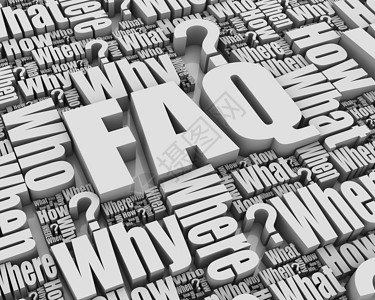 FAQ 孔径一个字解决方案问题战略文字调查问卷解答困惑思维形状背景图片