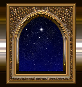 窗口向外望向夜空 有希望的星自由科幻科学小说天空窗户背景图片